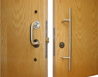 Jeflock Sliding Door Accessible Toilet Lock Polished Stainless Steel